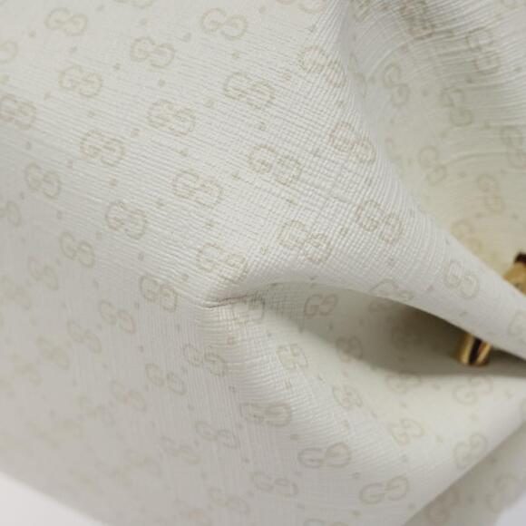 GUCCI Micro GG Supreme Shoulder Bag Pvc White Gold - Picture 12 of 16